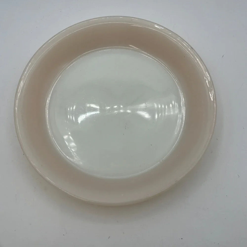 Fire-King Peach Luster Milk Glass‎ 9 Inch Pie Plate Vintage Anchor Hocking #460